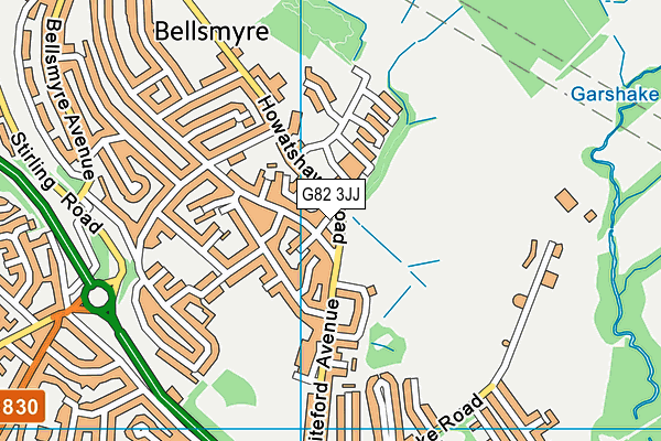 G82 3JJ map - OS VectorMap District (Ordnance Survey)