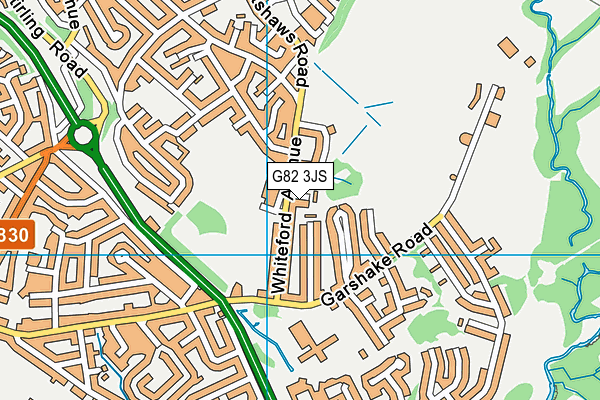 G82 3JS map - OS VectorMap District (Ordnance Survey)