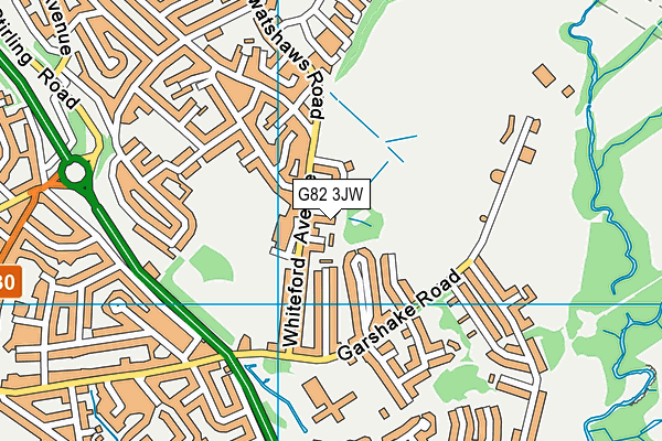 G82 3JW map - OS VectorMap District (Ordnance Survey)