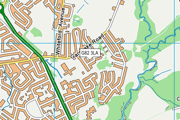 G82 3LA map - OS VectorMap District (Ordnance Survey)