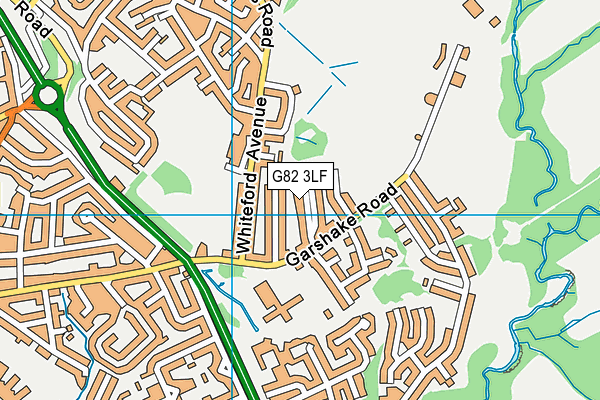 G82 3LF map - OS VectorMap District (Ordnance Survey)