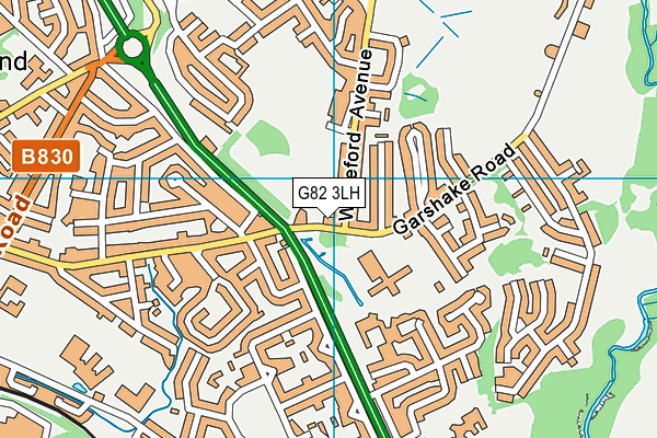 G82 3LH map - OS VectorMap District (Ordnance Survey)