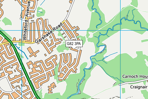 G82 3PA map - OS VectorMap District (Ordnance Survey)