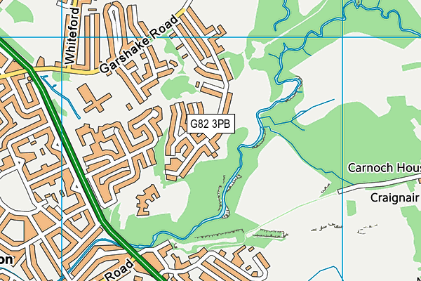 G82 3PB map - OS VectorMap District (Ordnance Survey)