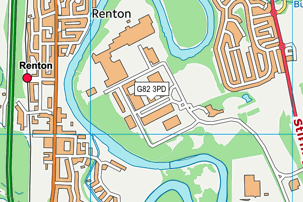 G82 3PD map - OS VectorMap District (Ordnance Survey)