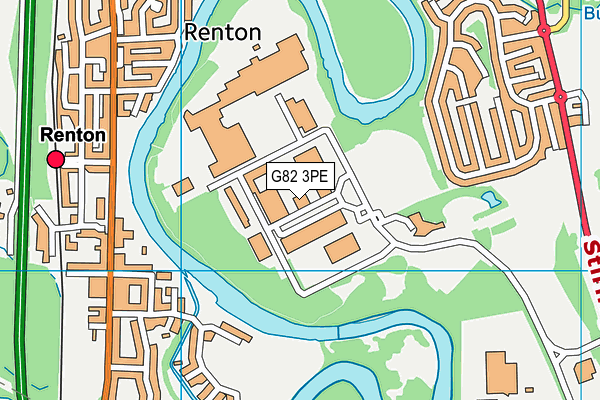 G82 3PE map - OS VectorMap District (Ordnance Survey)