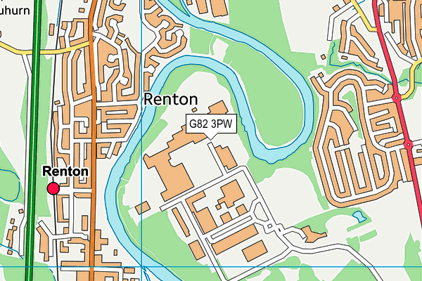G82 3PW map - OS VectorMap District (Ordnance Survey)