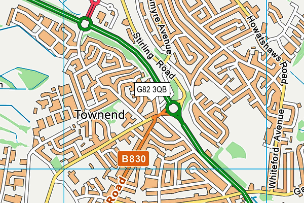 G82 3QB map - OS VectorMap District (Ordnance Survey)