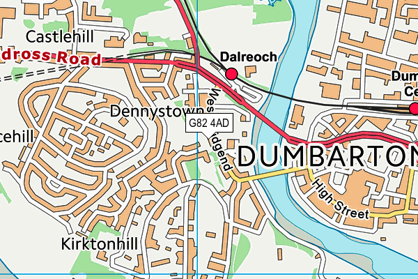 G82 4AD map - OS VectorMap District (Ordnance Survey)