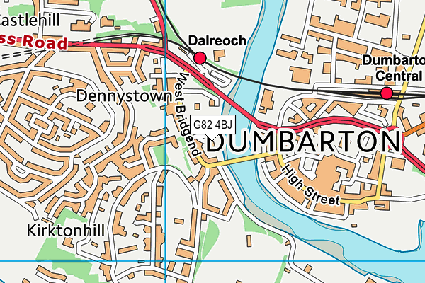 G82 4BJ map - OS VectorMap District (Ordnance Survey)