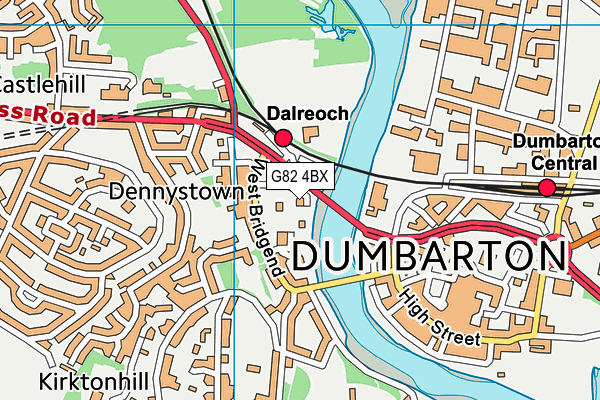 G82 4BX map - OS VectorMap District (Ordnance Survey)