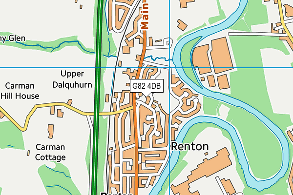 G82 4DB map - OS VectorMap District (Ordnance Survey)