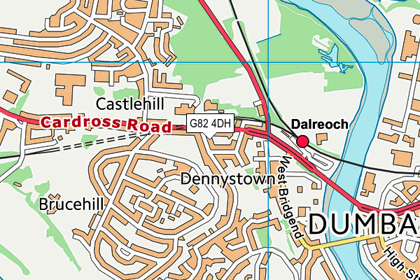 G82 4DH map - OS VectorMap District (Ordnance Survey)