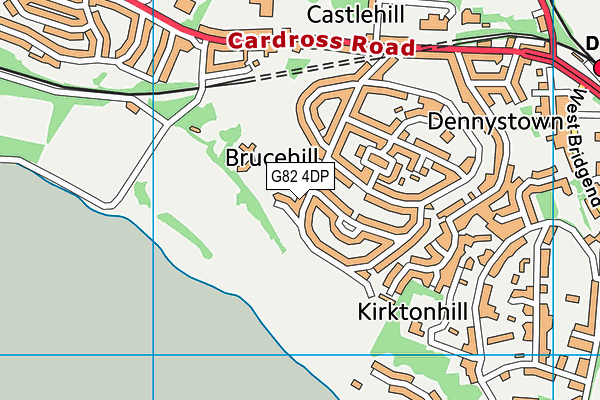 G82 4DP map - OS VectorMap District (Ordnance Survey)