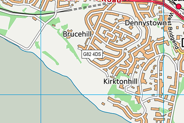 G82 4DS map - OS VectorMap District (Ordnance Survey)