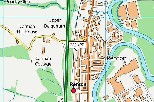 G82 4PP map - OS VectorMap District (Ordnance Survey)