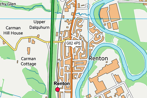G82 4PS map - OS VectorMap District (Ordnance Survey)