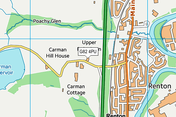 G82 4PU map - OS VectorMap District (Ordnance Survey)