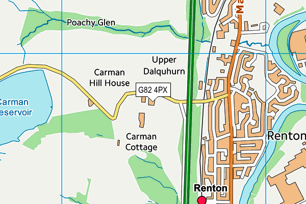 G82 4PX map - OS VectorMap District (Ordnance Survey)