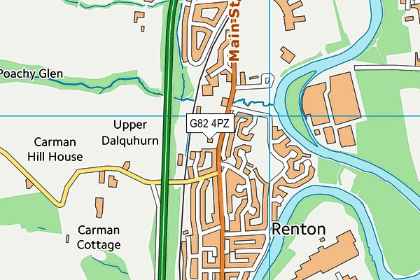 G82 4PZ map - OS VectorMap District (Ordnance Survey)