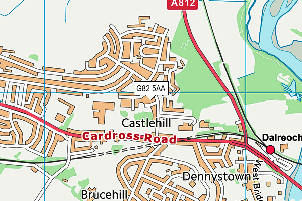 G82 5AA map - OS VectorMap District (Ordnance Survey)