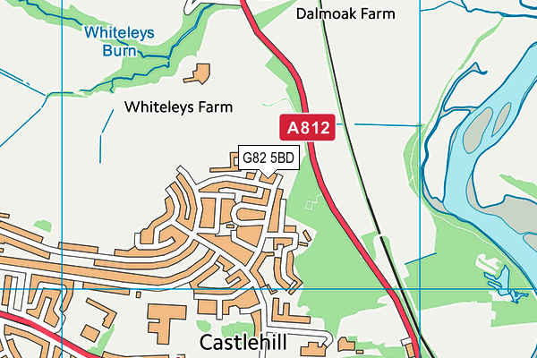 G82 5BD map - OS VectorMap District (Ordnance Survey)