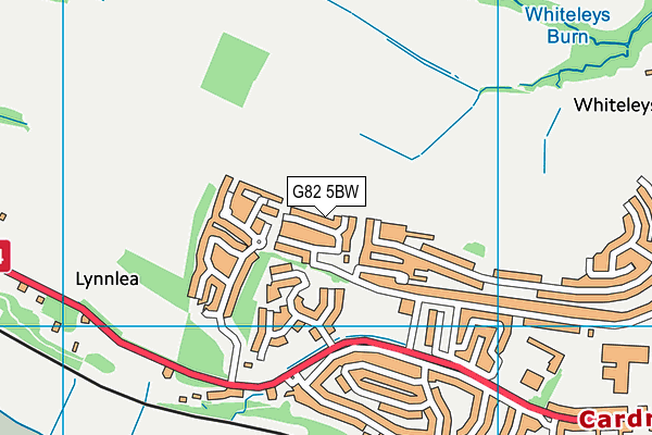G82 5BW map - OS VectorMap District (Ordnance Survey)
