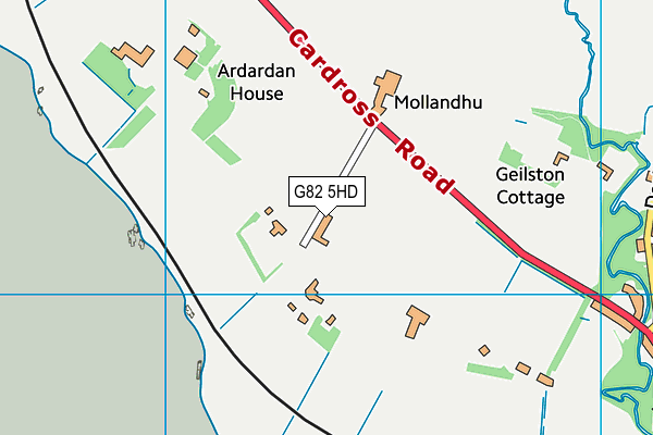 G82 5HD map - OS VectorMap District (Ordnance Survey)