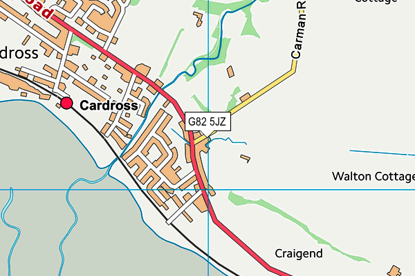 G82 5JZ map - OS VectorMap District (Ordnance Survey)