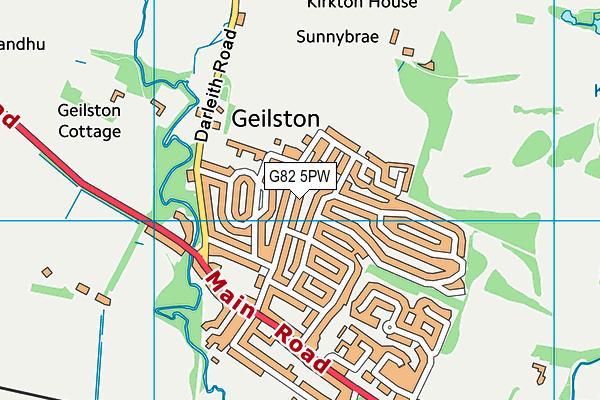 G82 5PW map - OS VectorMap District (Ordnance Survey)