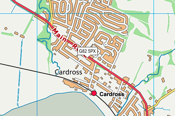 G82 5PX map - OS VectorMap District (Ordnance Survey)