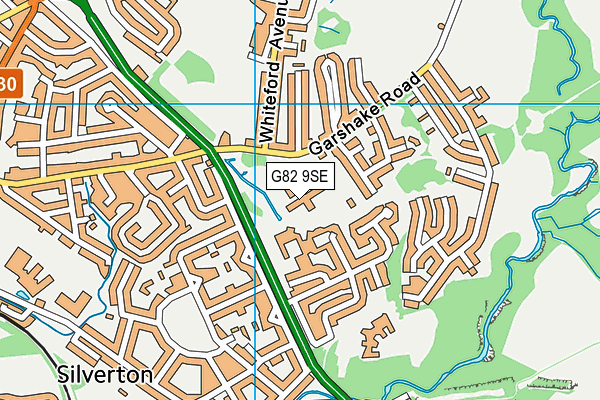 G82 9SE map - OS VectorMap District (Ordnance Survey)