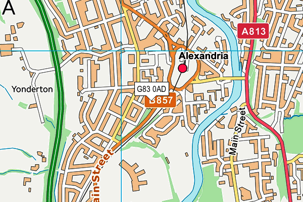 G83 0AD map - OS VectorMap District (Ordnance Survey)