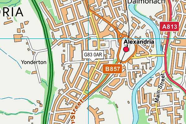 G83 0AR map - OS VectorMap District (Ordnance Survey)