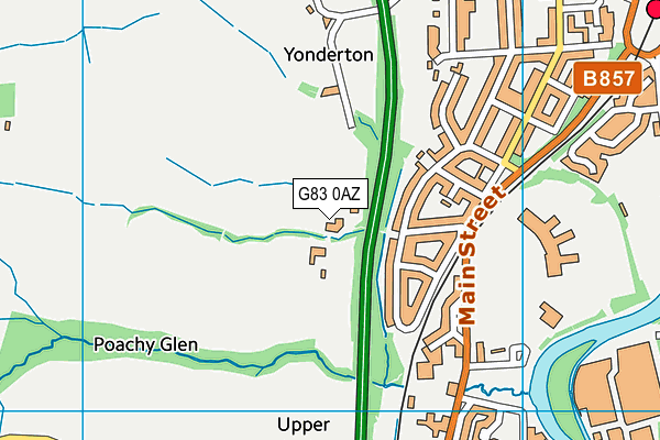 G83 0AZ map - OS VectorMap District (Ordnance Survey)