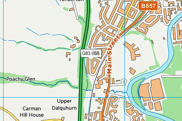 G83 0BB map - OS VectorMap District (Ordnance Survey)