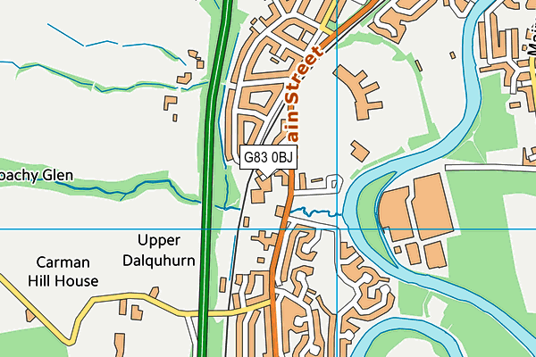 G83 0BJ map - OS VectorMap District (Ordnance Survey)