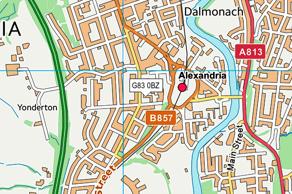 G83 0BZ map - OS VectorMap District (Ordnance Survey)