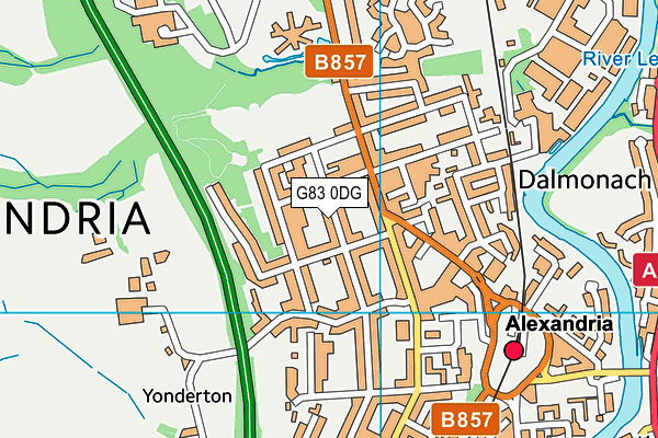 G83 0DG map - OS VectorMap District (Ordnance Survey)