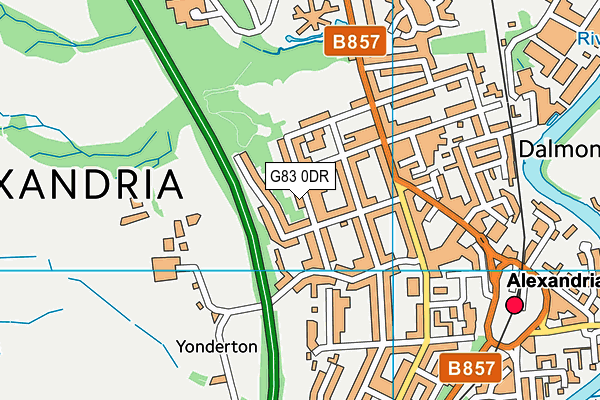 G83 0DR map - OS VectorMap District (Ordnance Survey)