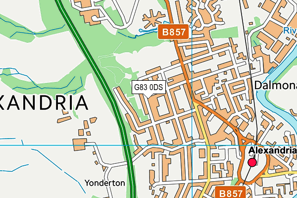 G83 0DS map - OS VectorMap District (Ordnance Survey)
