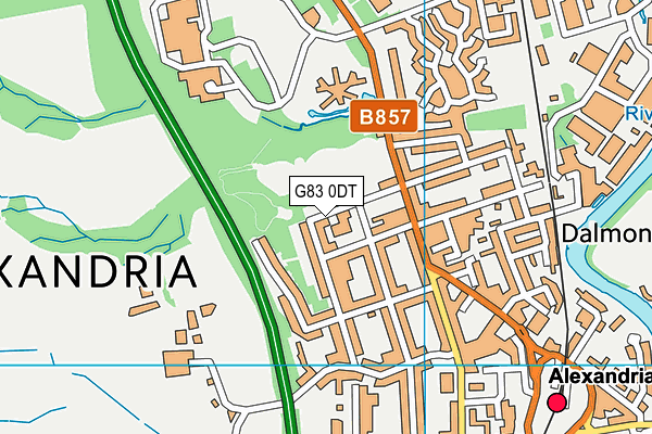 G83 0DT map - OS VectorMap District (Ordnance Survey)
