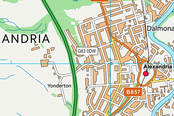 G83 0DW map - OS VectorMap District (Ordnance Survey)