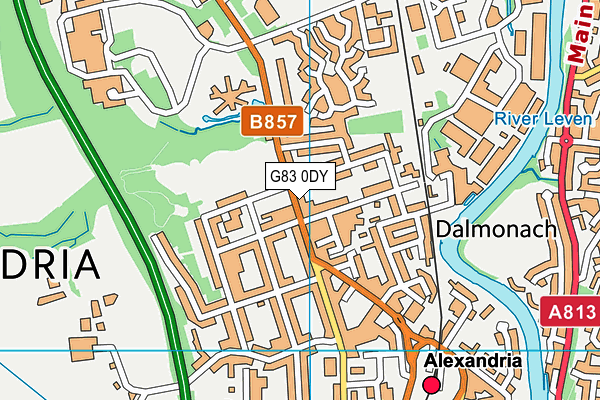 G83 0DY map - OS VectorMap District (Ordnance Survey)