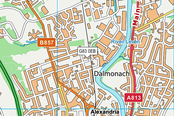 G83 0EB map - OS VectorMap District (Ordnance Survey)
