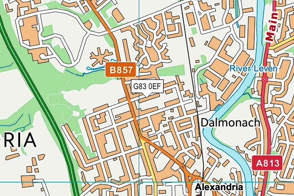 G83 0EF map - OS VectorMap District (Ordnance Survey)