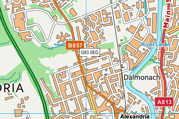 G83 0EG map - OS VectorMap District (Ordnance Survey)
