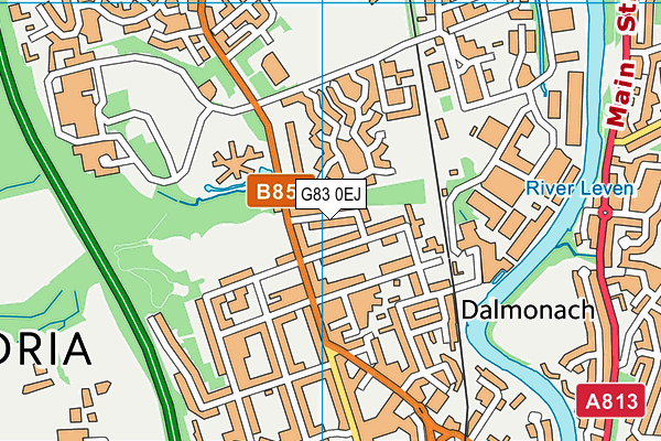G83 0EJ map - OS VectorMap District (Ordnance Survey)