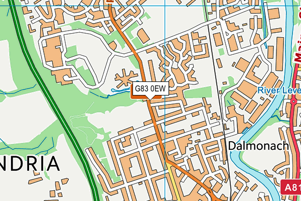 G83 0EW map - OS VectorMap District (Ordnance Survey)