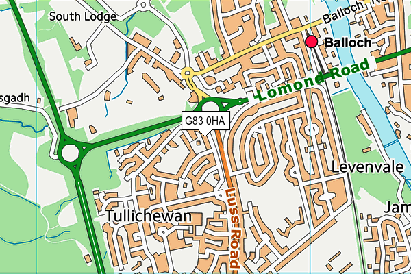 G83 0HA map - OS VectorMap District (Ordnance Survey)